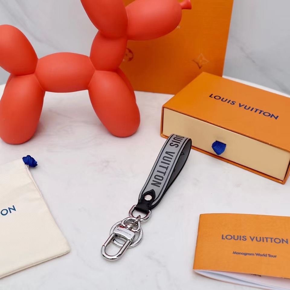 Louis Vuitton LV Cloche charm Key Holder leather Black M68020 Men