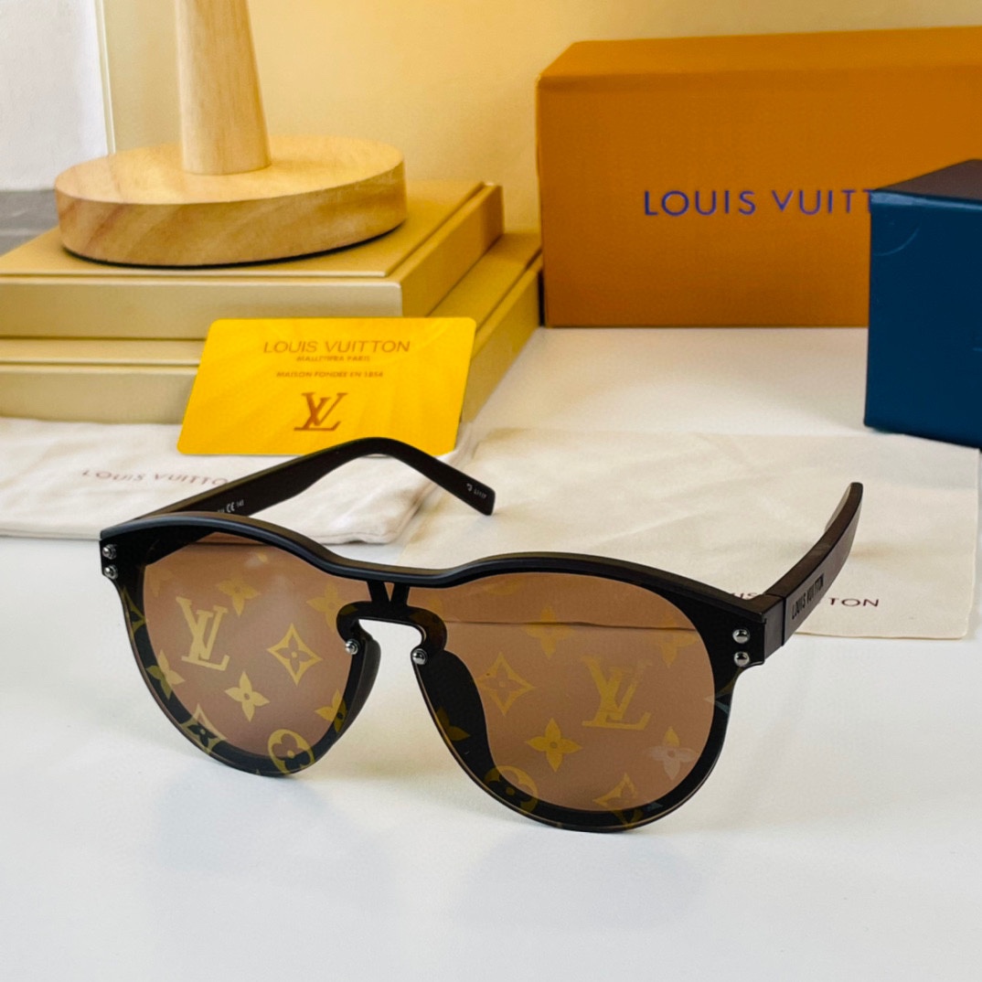 Louis Vuitton Z1261E LV Ash Sunglasses, Gold, E
