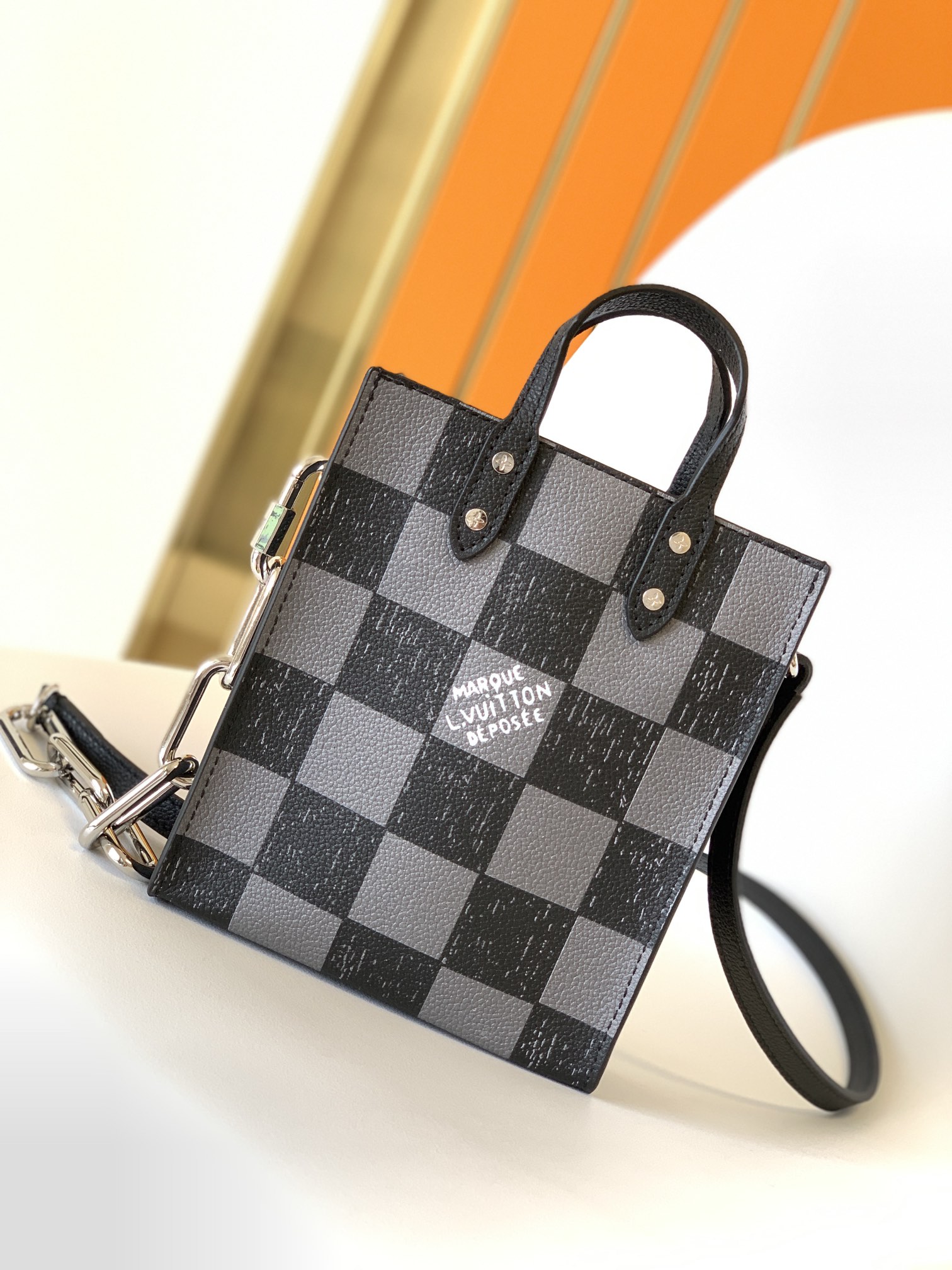 Louis Vuitton Crossbody Petit Sac Plat XS Bag N60479 Damier Black