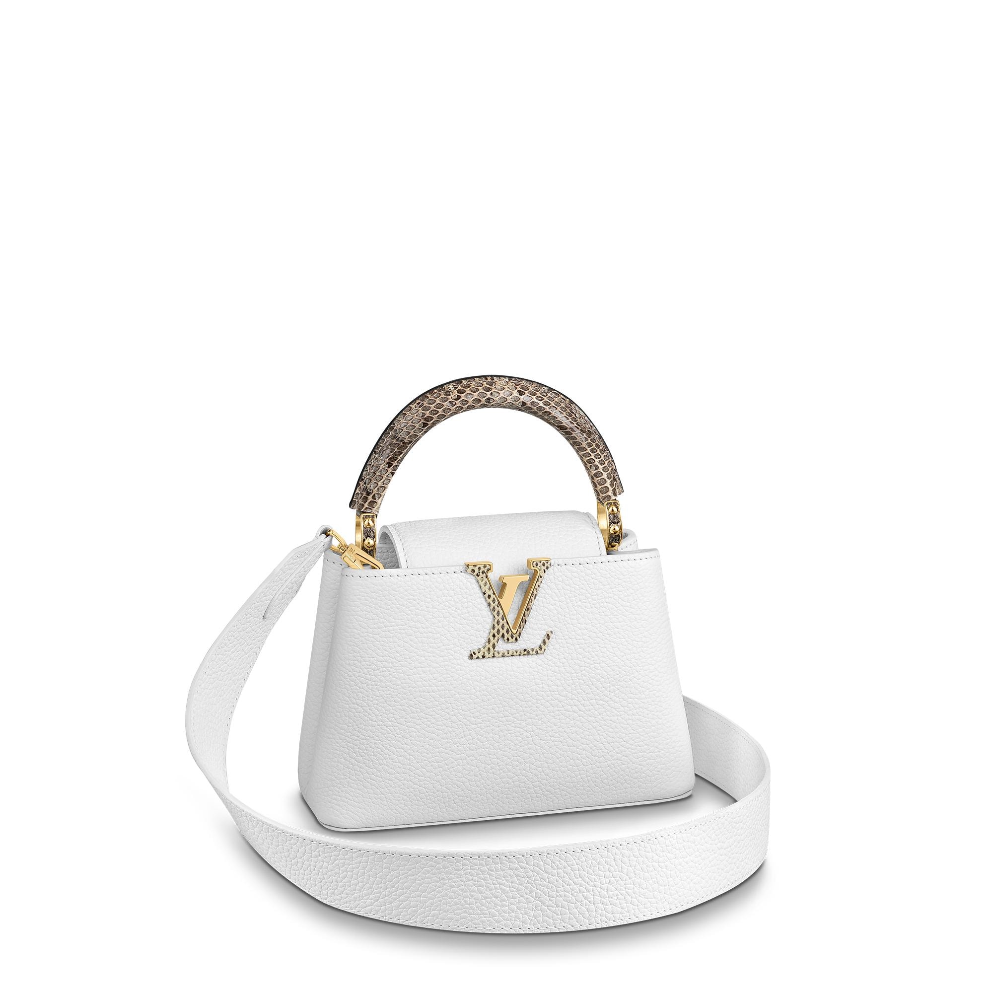 Louis Vuitton Capucines Mini Ayers in White - Women - Handbags M56399 -  $420.00 