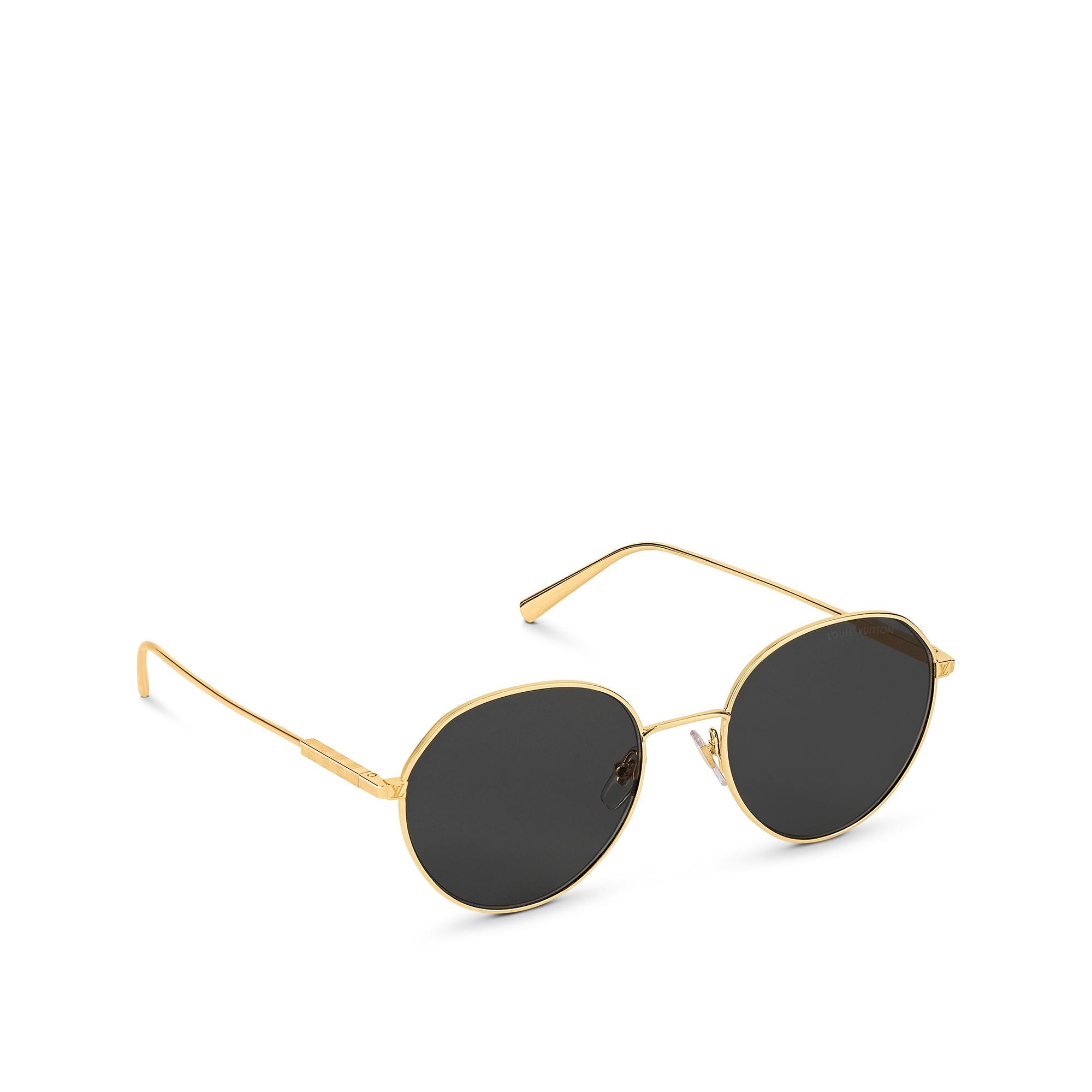 Louis Vuitton Z2020U LV Signature Metal Round Sunglasses , Gold, One Size