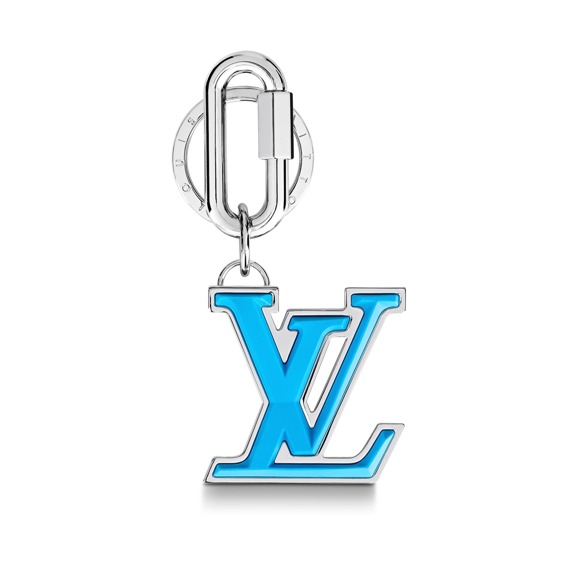 Louis Vuitton MP3453 Puzzle Friends Bag Charm & Key Holder, Blue, One Size