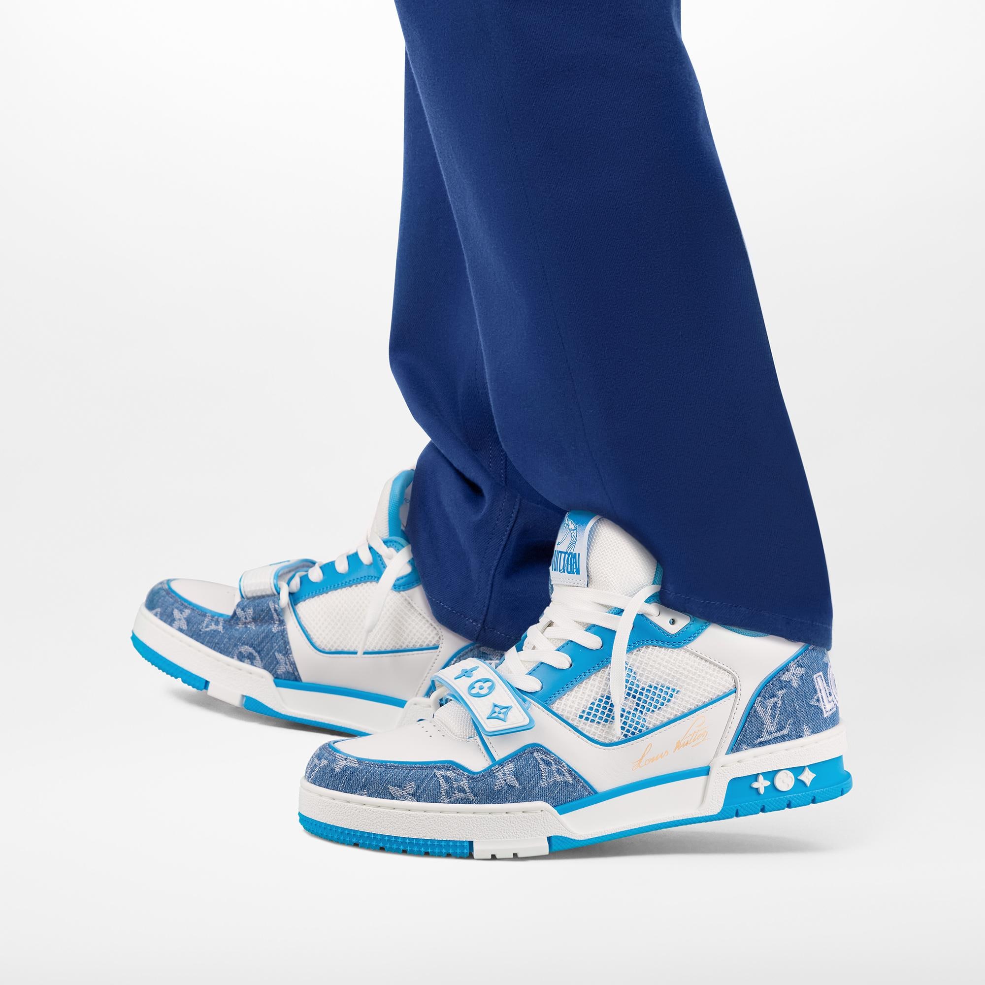 Louis Vuitton Trainer Sneaker White Blue Men's - 1A67KZ - US