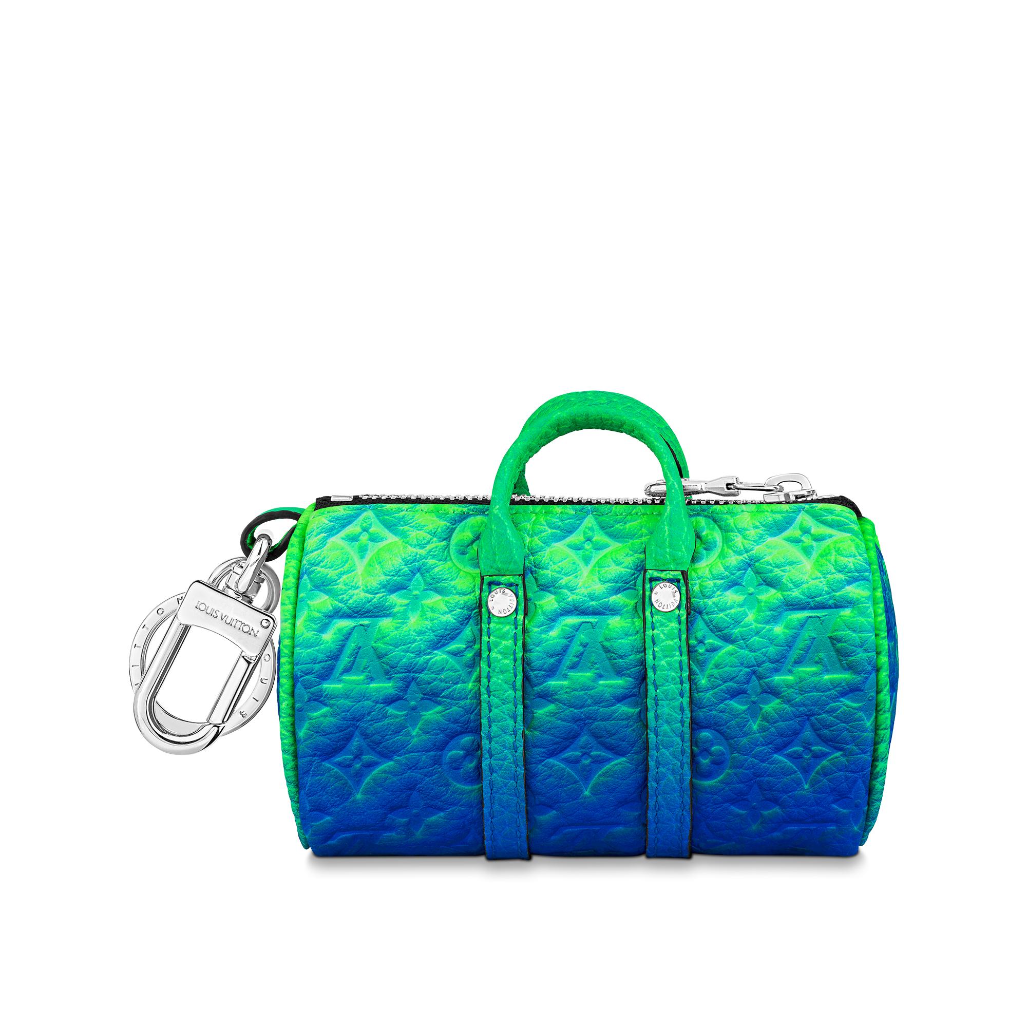 Louis Vuitton Green/Blue Taurillon Illusion Mini Keepall Earphones Pouch  and Bag Charm - Yoogi's Closet