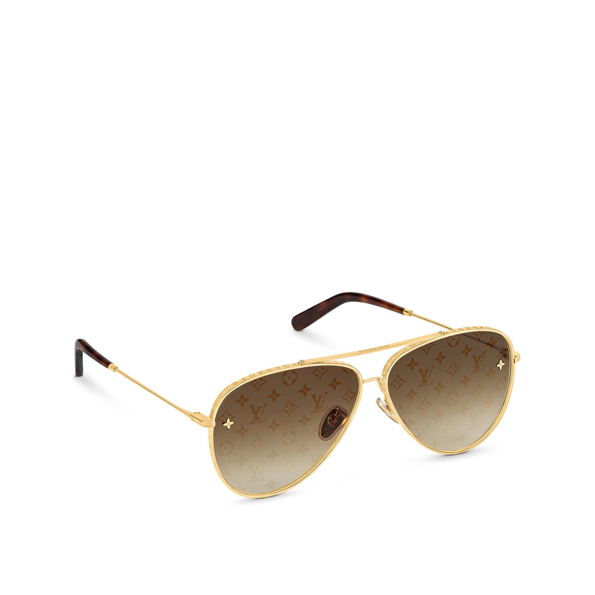 LOUIS VUITTON Monogram Sunglasses Grease Mask Lens Gold Z1469U SOLDOUT NEW